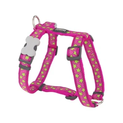Imagen de Arnés para Perro Red Dingo Style Stars Lime ON Hot Pink 36 54 cm 30 48