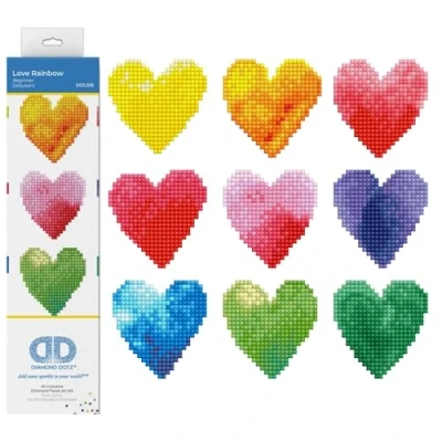 Imagen de DIAMOND DOTZ Love Rainbow Kit de Pintura para Principiantes, Varios, 23 x 23cm