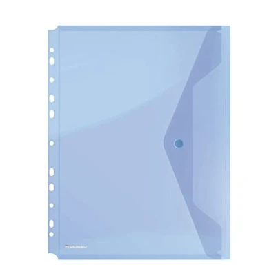 Imagen de DANUBIO 8540001PL10 Portadocumentos — Carpeta con botón a presión, PP, A4, 200 μm margen Rand, azul, 1 unidad