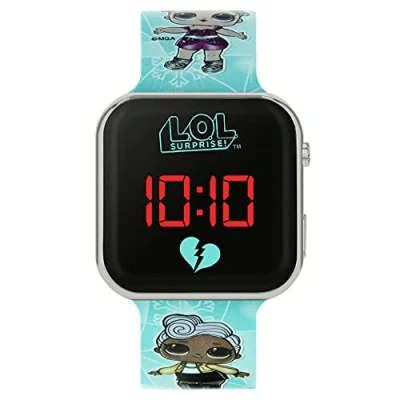 Imagen de lol surprise Reloj LED para niña con Correa de silicona LOL4531ARG, azul,
