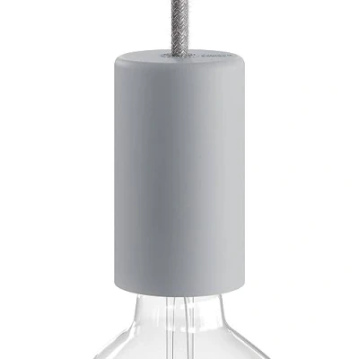 Imagen de creative cables EIVA Elegant, Kit portálamparas para Exterior E27 IP65 en Silicona el Primer portalámparas conectable Mundo Gris Hielo