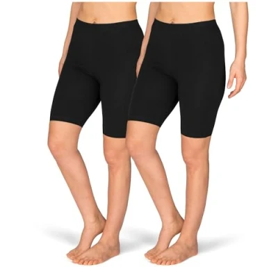 Imagen de SES pantalones cortos de ciclismo para mujer, paquete 2 unidades, 32 58, algodón, cómodos con ajuste perfecto, adecuados como