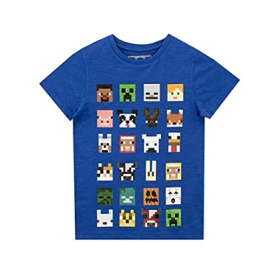 Imagen de Camiseta para chicos de Minecraft azul real 8 9 Años