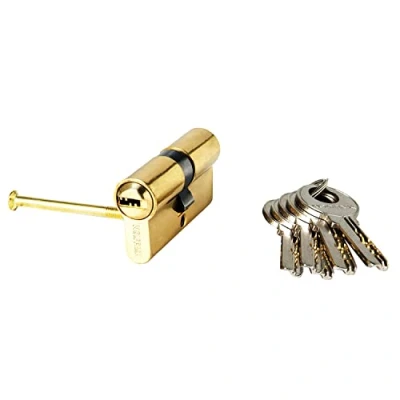 Imagen de WOLFPACK LINEA PROFESIONAL Cilindro Seguridad 30x30/15,0 Latonado 5 Llaves