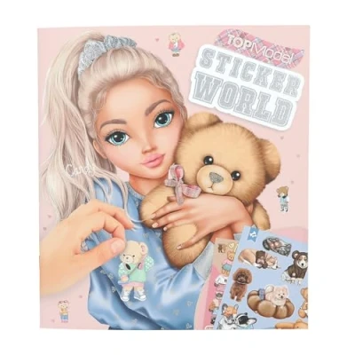 Imagen de Depesche 13209 TOPModel Team Teddy Libro 20 Fondo ilustradas para diseñar tú Mismo, Incl. 3 Pegatinas a Doble página, Multicolor, One Size