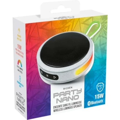 Imagen de Altavoz Inalambrico Luminoso Bluetooth Bigben Partybtipnanowhg