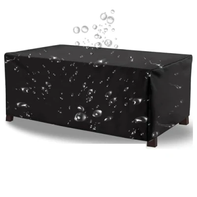 Imagen de Funda Mueble De Jardin/Funda Mesa Exterior 100x60x70cm/LxWxH Completa 420d Oxford Rectangular Protector Para Patio/Mueble Jardin Sofa Negro