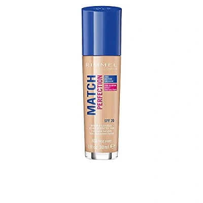 Imagen de Rimmel London Match Perfection Foundation Base de Maquillaje Tono 103 True Ivory, 30 ml
