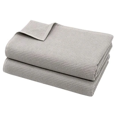 Imagen de ZOLLNER 2 Toallas de piqué para Sauna y Ducha, 70x180 cm, Gris