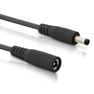 Imagen de InLine® Cable de extensión CC macho y hembra, 5,5 x 2,1 mm, AWG 18, negro 2 m