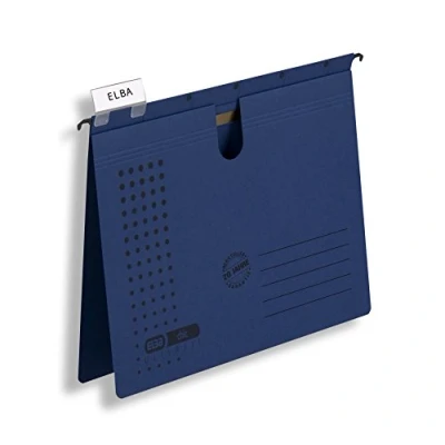 Imagen de Elba Chic Ultimate 85741DB Carpeta con ganchos para colgar y orificio dedo (25 unidades), color azul oscuro