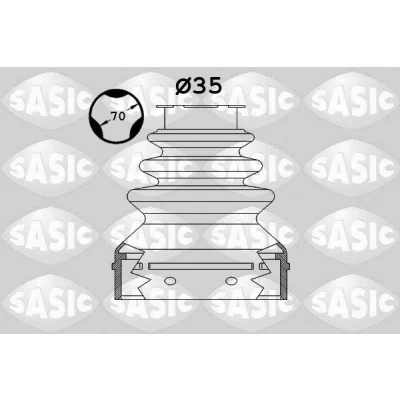 Imagen de SASIC 1900025 Fuelle Palier Eje delantero, lado de engranaje PEUGEOT: 206 Hatchback, Partner I Combispace, 407 Berlina