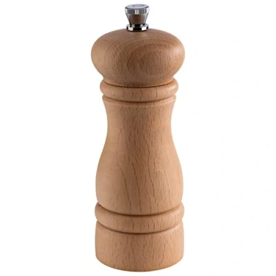 Imagen de APS 40570 Molinillo de pimienta (madera haya, mecanismo cerámica, diámetro 5,5 cm, altura 15,5 cm)