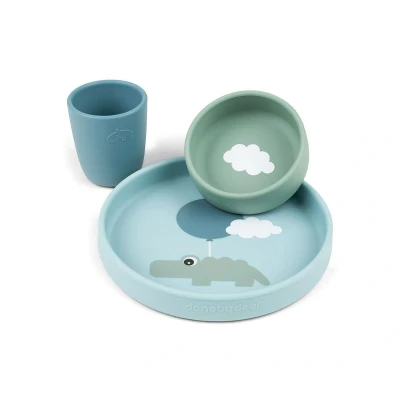 Imagen de Vajilla de Silicona Happy Clouds Azul