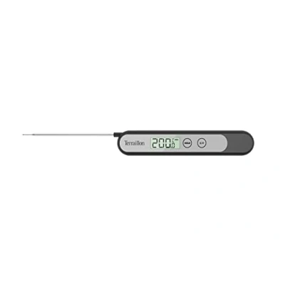 Imagen de TERRAILLON Termómetro de cocina THERMO DYNAMO Encendido dinamo Sonda medición retráctil Rango temperatura 50/+200 Conversión C/F
