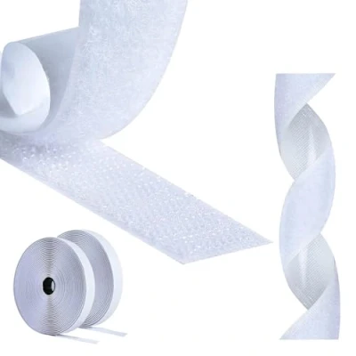 Imagen de AiQInu Belcro Adhesivo Doble Cara,5 Metros Hook y Loop Auto Adhesivo,16mm Ancho Reutilizable Nylon Cinta Cara Extra Fuerte para Oficina,Doméstica,Bricolaje
