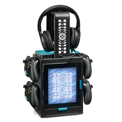 Imagen de Numskull Official Fornite LED Light Gaming Locker, Controller Holder &amp; Headset Stand for PS4/PS5 Xbox Series XS Multiple Lighting Settings Fortnite Merchandise