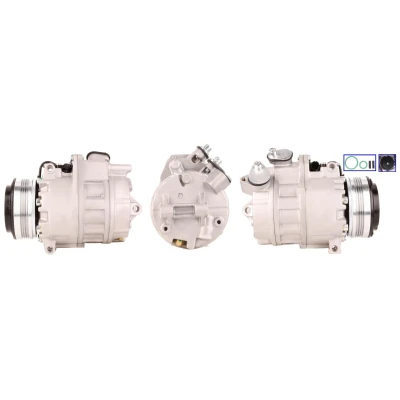 Imagen de LUCAS ACP687 Compresor de Aire Acondicionado PAG 46 R134a con juntas BMW: 3 Sedán, X3, X5