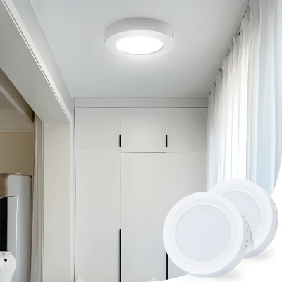 Imagen de Aigostar Plafón LED Techo 6W 620LM Lámpara de luz blanco fria 6500K para Cocina Sala Estar Dormitorio Pasillo 123 * 35Hmm, 2 piezas