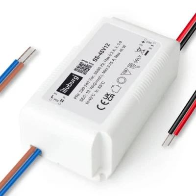 Imagen de illuburg Transformador LED 12V 45W Sin Parpadeo para G4 GU5,3 Tira Alimentador Fuente de Alimentación Driver