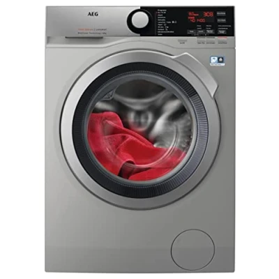 Imagen de AEG L7FEE842S Lavadora de Libre Instalación, Carga Frontal, 8 Kg, 1400 rpm, Serie 7000, Motor Inverter, Función Vapor, Programa Rápido, Panel control LCD, Puerta XL Plateada, Planteada