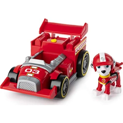 Imagen de PAW Patrol Ready, Race, Rescue Marshall&#039;s Race &amp; Go Vehículo de Lujo con Sonidos, para niños a Partir 3 años