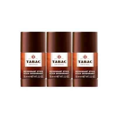 Imagen de Tabac® original Pack de desodorante en barra desde 1959 Suave para la piel con el aroma del 24 horas 3 x 75 ml