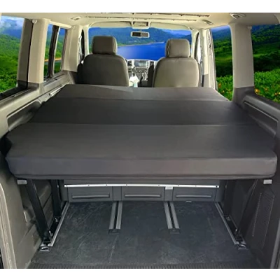 Imagen de BREMER SITZBEZÜGE colchón Plegable Compatible con VW T5 T6 T6.1 Transporter Caravelle Camping Accesorios Camper Autocaravana Dormir Agradable TSP