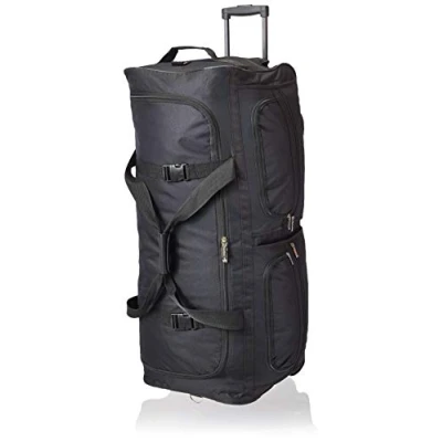 Imagen de Rockland Bolsa de Lona con Ruedas, Black, Talla única, Ruedas