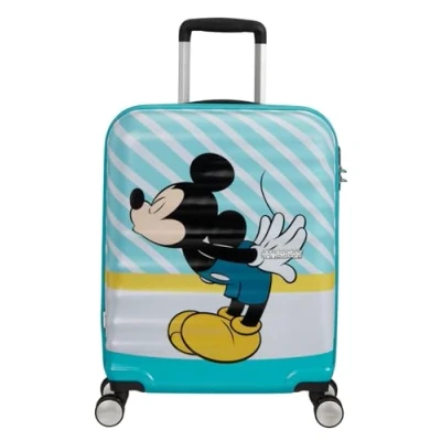 Imagen de American Tourister Wavebreaker Disney Spinner S, Equipaje para Niños, 55 cm, 36 L, Multicolore (Mickey Blue Kiss)