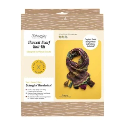 Imagen de Scheepjes Harvest Bufanda Tejer Kit 1 Conjunto
