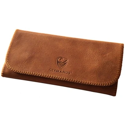 Imagen de GERMANUS Estuche Bolsa Bolso de tabaco cuero genuino, Made in EU Albrunus