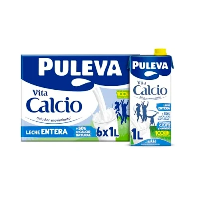 Imagen de Leche Puleva Vita Calcio Entera brik 1L Caja 6 litros