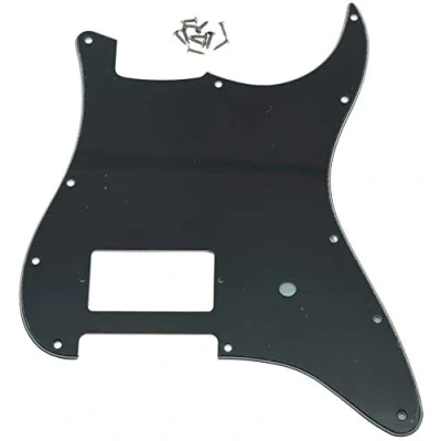 Imagen de Dopro Golpeador de guitarra ST Strat One Humbucker 11 agujeros para Fender Delonge, color negro, 3 capas