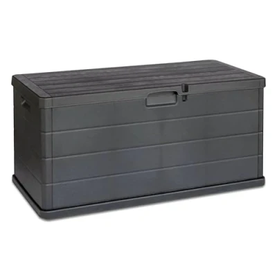 Imagen de TIENDA EURASIA Baul Almacenaje Exterior Color Antracita Material Polipropileno (PP) Arcon Jardin Tapa con Cerradura Capacidad 170 y 340 Litros (118 x 59 57 cm Litros)
