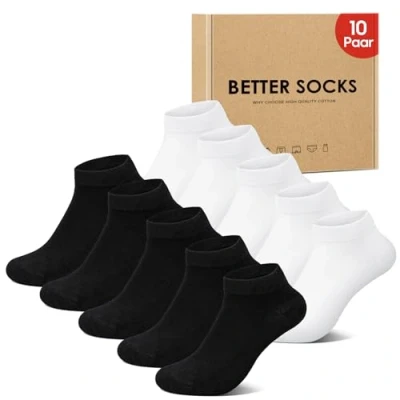 Imagen de IceReco 10 Pares Calcetines Cortos Hombre Deporte Mujer Verano Tobilleros Algodon Deportivos Bajos Invisibles Antiampollas Pinkies Finos Running Ciclismo 47 50 Negro Blanco Gris
