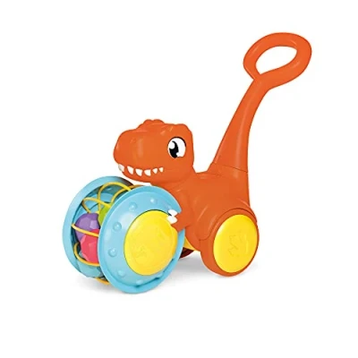 Imagen de Toomies E73254 Tomy Pic &amp; Push T. Rex, Children, Jurassic World, Educational Go Vehicle, Colourful Dinosaur Toy for Baby Boys Girls Aged 12 Months +, Multicoloured