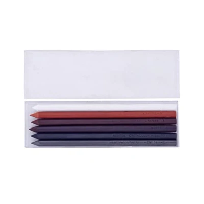Imagen de CRETACOLOR artist&#039;s lead set Plomo de 5,6 mm 6 piezas en estuche plástico Juego minas grafito, versátil, pigmentación completa, alta calidad y trazo rico, adecuado para esbozar dibujar