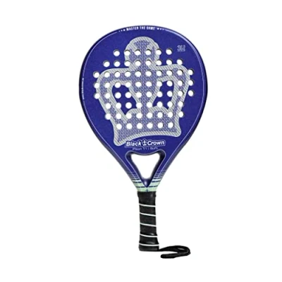 Imagen de Black Crown Pala de Padel Piton 11 Soft Forma Redonda Equilibrio Entre Control y Potencia Peso 355 gr Marco 38 mm 80% Fibra Carbono Resistente Golpes agresivos