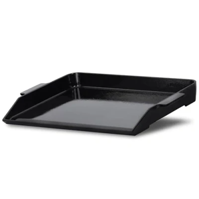 Imagen de BBQ Toro Plancha Rectangular de Hierro Fundido Esmaltado 59 x 41 cm Placa Parrilla Universal con Laterales para Barbacoa Bandeja Carbón y Gas, Accesorio