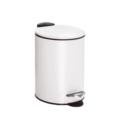 Imagen de Cubo para cosméticos Silence, Color Blanco, Material: Metal, tamaño: de 3 litros