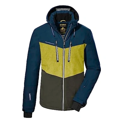 Imagen de Killtec Men&#039;s Chaqueta de esquí/chaqueta funcional con capucha cremallera y protección contra la nieve KSW 45 MN SKI JCKT, black blue, S, 38699 000