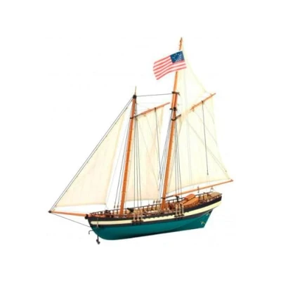 Imagen de Artesanía Latina Maqueta de Barco en Madera Goleta Americana Virginia (American Schooner) Modelo 22115, Escala 1:41 Maquetas para Montar Nivel Principiante