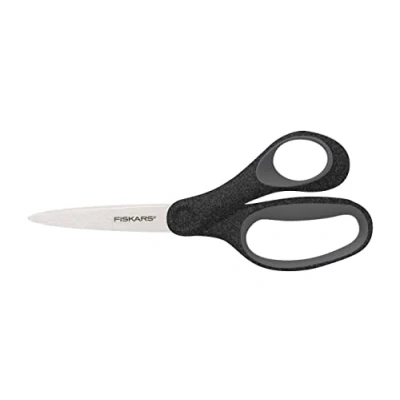 Imagen de Fiskars Tijeras escolares, Para niños a partir de 12 años, diestros, SoftGrip, Longitud total: 18 cm, Hojas acero inoxidable, Negro brillante, 1067859
