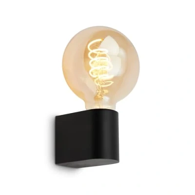 Imagen de BRILONER lámpara espejo baño IP44 resistente a salpicaduras, E27 máx. 10W, de pared, baño, 4,5 x 8 9,5cm, negro