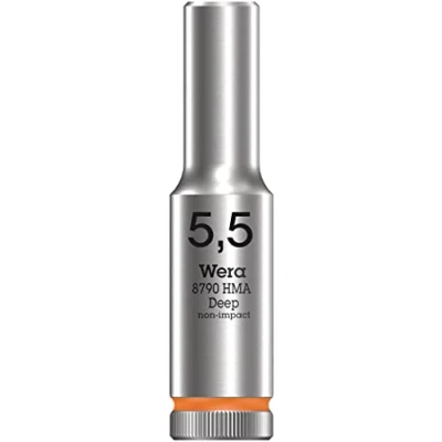 Imagen de WERA 05004502001 8790 HMA Deep 5,5 Llave de vaso larga con arrastre 1/4&quot;