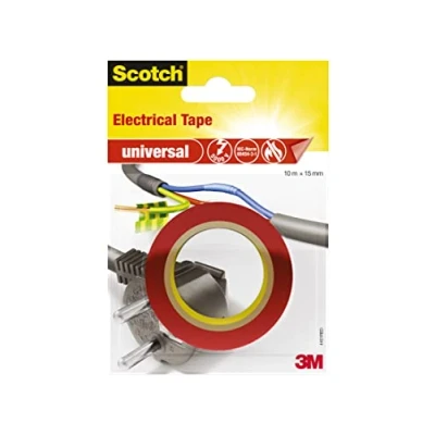Imagen de Scotch 4401RED Cinta eléctrica aislante (10 m x 15 mm), color rojo