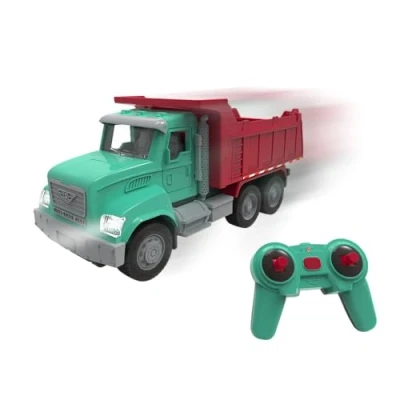 Imagen de Driven by Battat Dump Truck Juguete con Mando a Distancia Construcción para Luces y Sonidos Niños 3 Años + Micro R/C Camión Volquete, WH1330Z, Multi, Multicolor, One Size (Branford