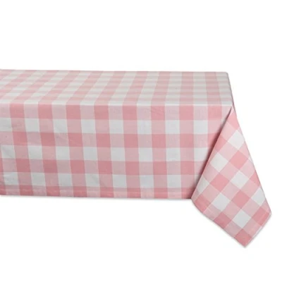 Imagen de DII Buffalo Check Collection, Mantel clásico de Granja, 60 x 120 Pulgadas, Rosa y Blanco