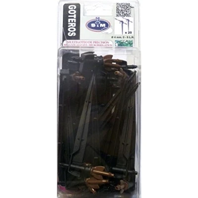 Imagen de S&amp;M 543562 Gotero C/Estaca Interlinea Regulable De 0 A 6 L/H, Negro